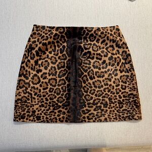 Michael Kors Animal Print Mini Skirt - Brown and Black